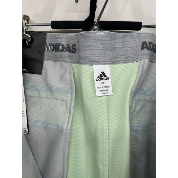 Adidas Golf Ultimate 365 Heather Stripe Green Golf Shorts Size 38 EA2920 NWT $70 - Picture 11 of 11